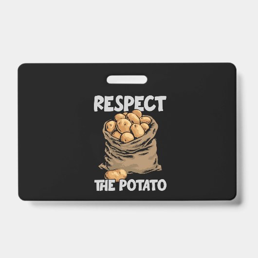 Respect voor de aardappelen met schimmelwortelgroe badge (Voorzijde)