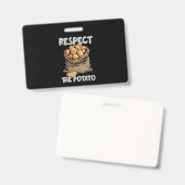 Respect voor de aardappelen met schimmelwortelgroe badge (Voor- en achterkant)