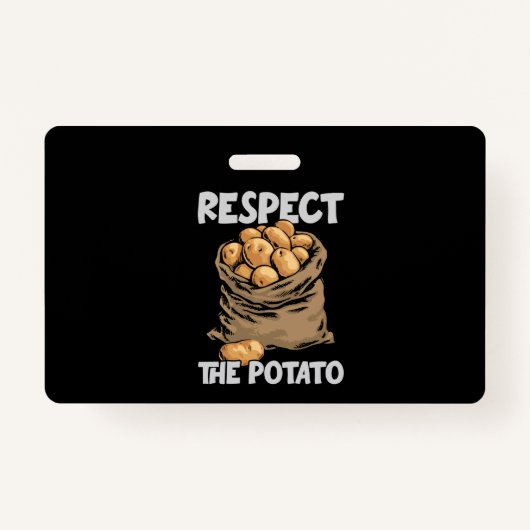 Respect voor de aardappelen met schimmelwortelgroe badge (Voorkant)