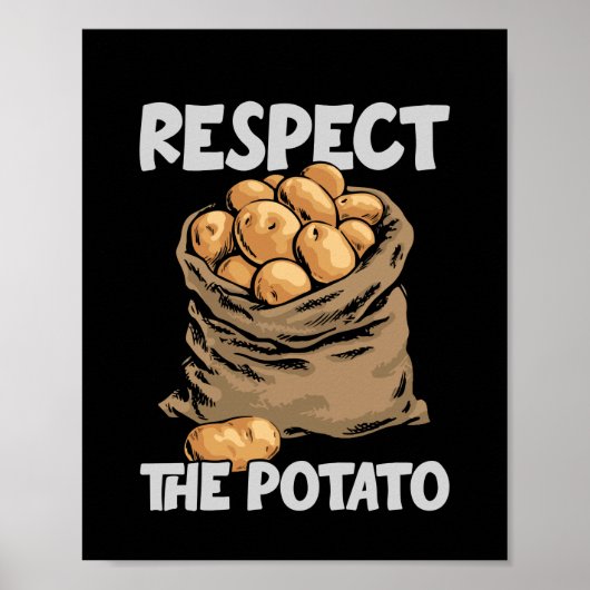 Respect voor de aardappelen met schimmelwortelgroe poster (Voorkant)