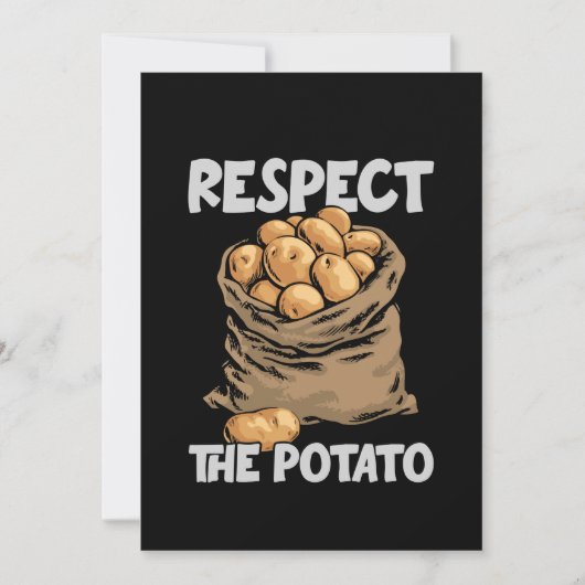 Respect voor de aardappelen met schimmelwortelgroe save the date (Voorkant)