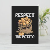 Respect voor de aardappelen met schimmelwortelgroe save the date (Staand voorkant)