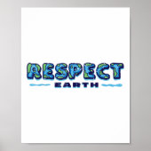 Respect voor de aarde, milieubewustzijn, milieu-pr poster (Voorkant)