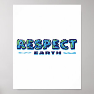 Respect voor de aarde, milieubewustzijn, milieu-pr poster