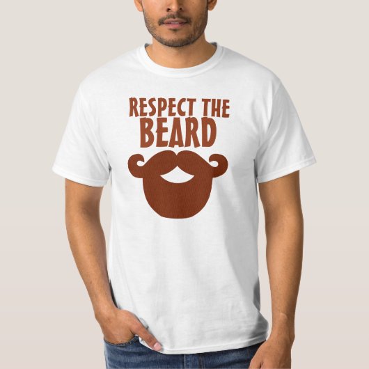 RESPECT VOOR DE BAARD Grappige Mannen T-shirts (Voorkant)