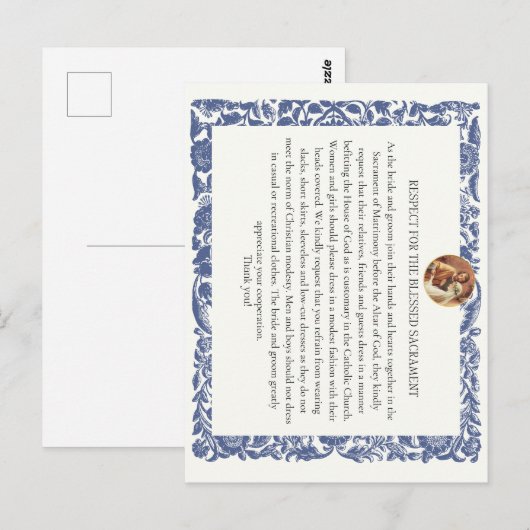 Respect voor de Blesses Sacrament Bescheidenheid k Briefkaart (Voorkant / Achterkant)