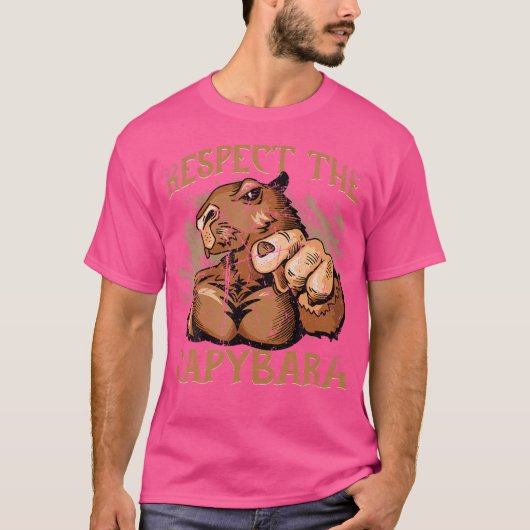 Respect voor de Capybara knaagdier Capybara T-shirt (Voorkant)