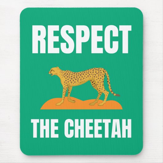 Respect voor de Cheetah Muismat (Voorkant)