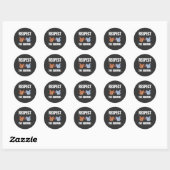 Respect voor de eekhoorn ronde sticker (Vel)