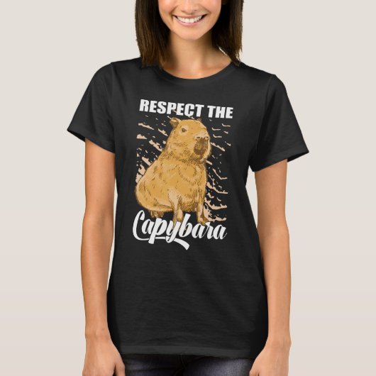 Respect voor de eigenaars van het Capybara Cute Ca T-shirt (Voorkant)