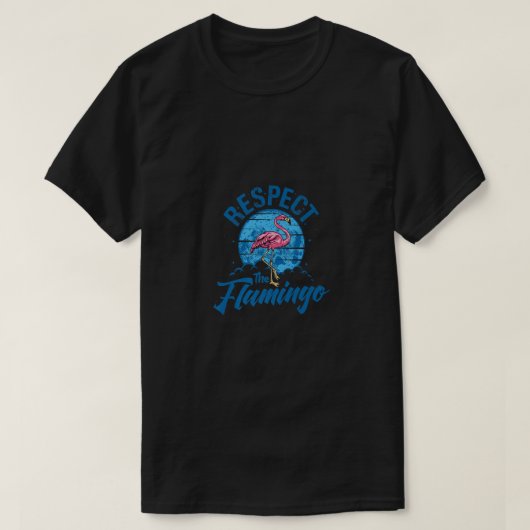 respect voor de Flamingo, grappig dier voor mannen T-shirt (Design voorkant)