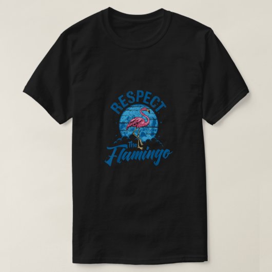 respect voor de Flamingo, grappig dier voor mannen T-shirt (Design voorkant)