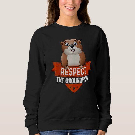  respect voor de grondhog trui (Voorkant)