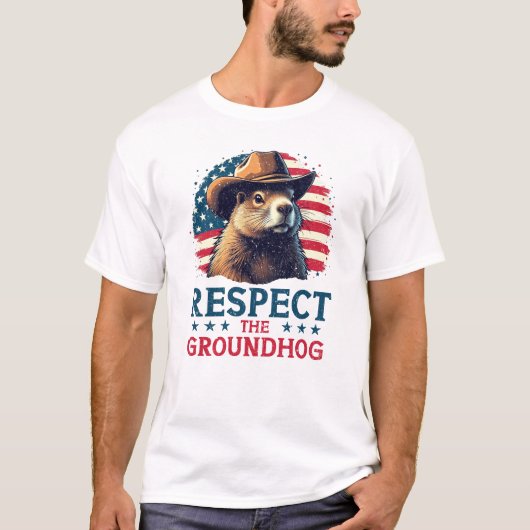 Respect voor de Groundhog - Cowboy Vibes T-shirt (Voorkant)
