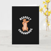 Respect voor de groundhog kaart (Gele Bloem)