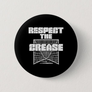 Respect voor de krease Lacrosse Funny Lax Goalie Ronde Button 5,7 Cm