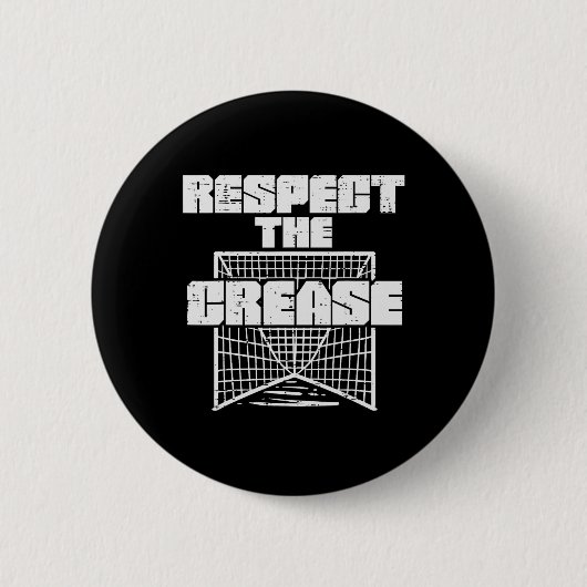Respect voor de krease Lacrosse Funny Lax Goalie Ronde Button 5,7 Cm (Voorkant)