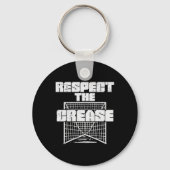 Respect voor de krease Lacrosse Funny Lax Goalie Sleutelhanger (Voorkant)