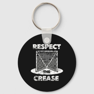 Respect voor de krease Lacrosse Lax Goalie Sleutelhanger