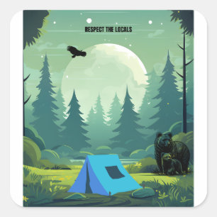 Respect voor de lokale bevolking - Wilderness Beer Vierkante Sticker