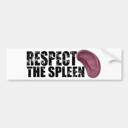 RESPECT VOOR de milt. Bumpersticker (Voorkant)
