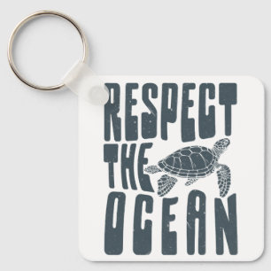 Respect voor de oceaan sleutelhanger