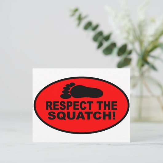 RESPECT VOOR DE SQUATCH! Kijk als een PRO in Bobo Briefkaart (Staand voorkant)