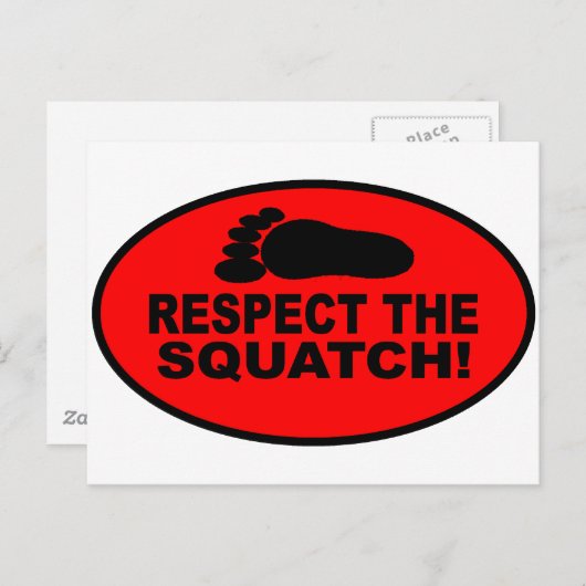 RESPECT VOOR DE SQUATCH!  Kijk als een PRO in Bobo Briefkaart (Voorkant / Achterkant)