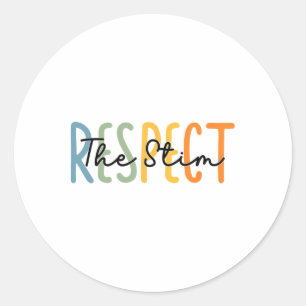 Respect voor de STIM Speciaal Onderwijs Leraar Aut Ronde Sticker