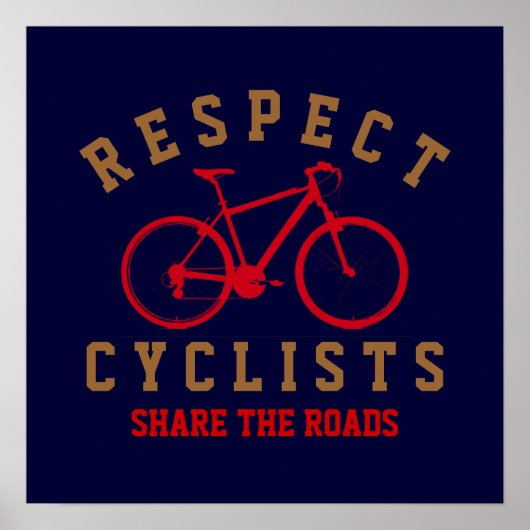 respect voor fietsers poster (Voorkant)