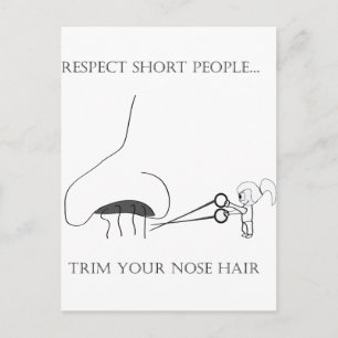 Respect voor korte mensen - maak je neus stevig briefkaart