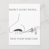 Respect voor korte mensen - maak je neus stevig briefkaart (Voorkant)