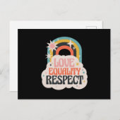 Respect voor liefdesgelijkheid briefkaart (Voorkant / Achterkant)