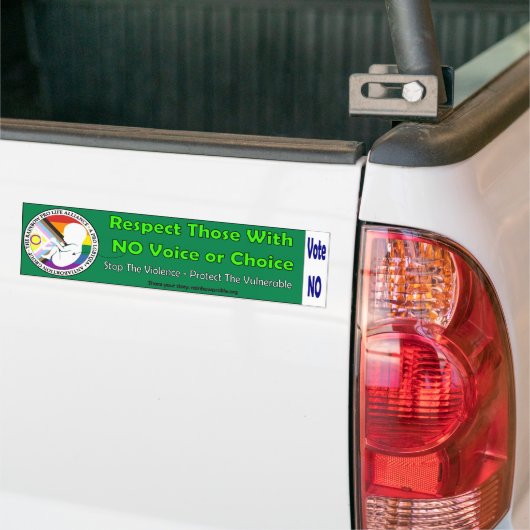Respect voor mensen zonder keuze bumpersticker (Op Truck)