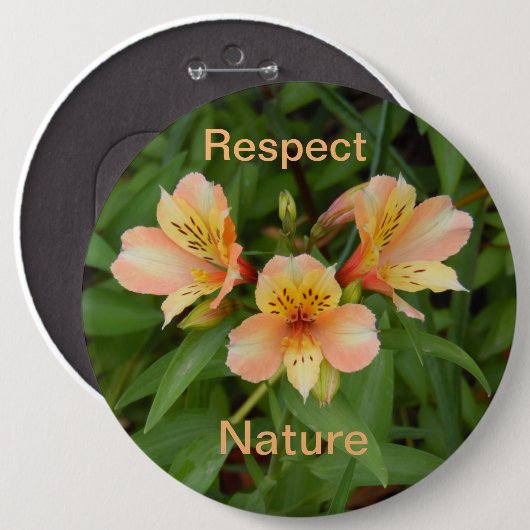 Respect voor Natuur: Dag Lily Button (Voorkant /achterkant)