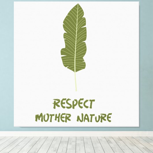 Respect voor Natuur moeder Canvas Afdruk (Insitu (Houten vloer))
