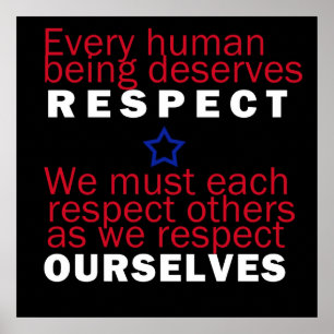 Respect voor onszelf en andere Motivatie Posters