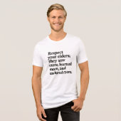 Respect voor Ouderen Tri-Blend Shirt (Voorkant volledig)