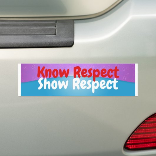 Respect voor Show Bumpersticker (Op auto)