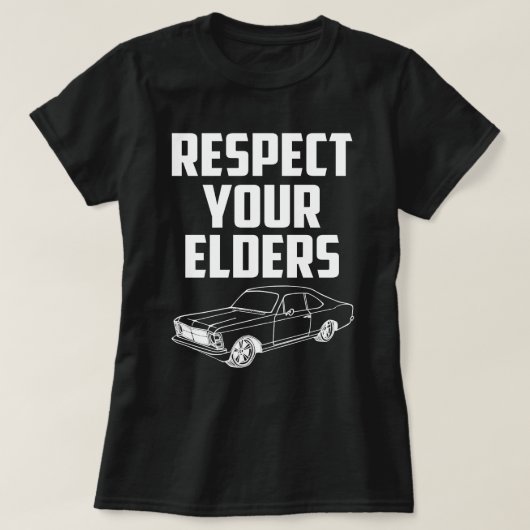 Respect voor uw ouderlingen Vauxhall Cavalier Mk I T-shirt (Design voorkant)