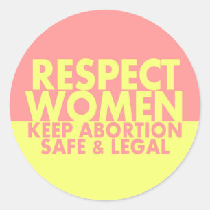Respect voor vrouwelijke pro-keuze sticker