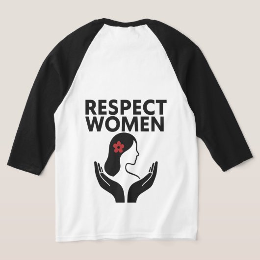 Respect vrouw t-shirt (Laag Achter)