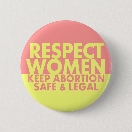 Respect Vrouwelijke keuze knop Ronde Button 5,7 Cm (Voorkant)