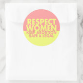 Respect Vrouwen pro-keuze sticker (Tas)