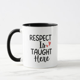 'Respect wordt hier onderwezen' cadeau voor leerkr Mok