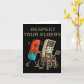 Respect Your Elders Funny Retro Gaming Clic Consol Kaart (Gele Bloem)