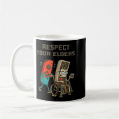 Respect Your Elders Funny Retro Gaming Clic Consol Koffiemok (Links)