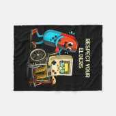 Respect Your Elders Funny Retro Gaming  Fleece Deken (Voorkant (Horizontaal))