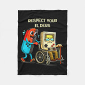 Respect Your Elders Funny Retro Gaming Fleece Deken (Voorkant)