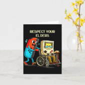 Respect Your Elders Funny Retro Gaming Kaart (Gele Bloem)